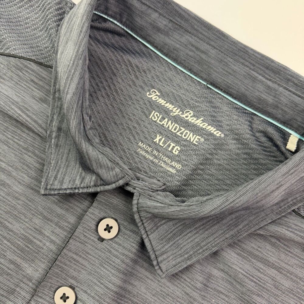 Tommy Bahama IslandZone Gray Golf Polo XL - Picture 6 of 9